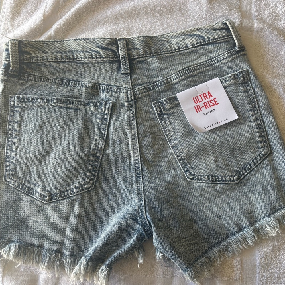 Celebrity Pink Ultra Hi-Rise Denim Shorts - Light Gray Wash